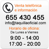 Venta telefónica: 655 430 455, Horario de oficina: de 10:00 a 14:00 y 17:00 a 20:00