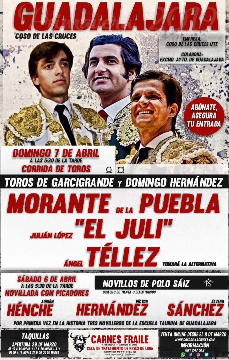 Cartel de toros Guadalajara 2019