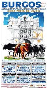 Bullfighting poster Burgos 2015