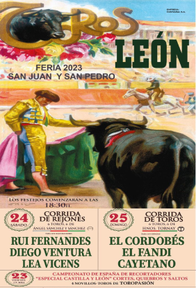 Bullfighting poster Leon 2023