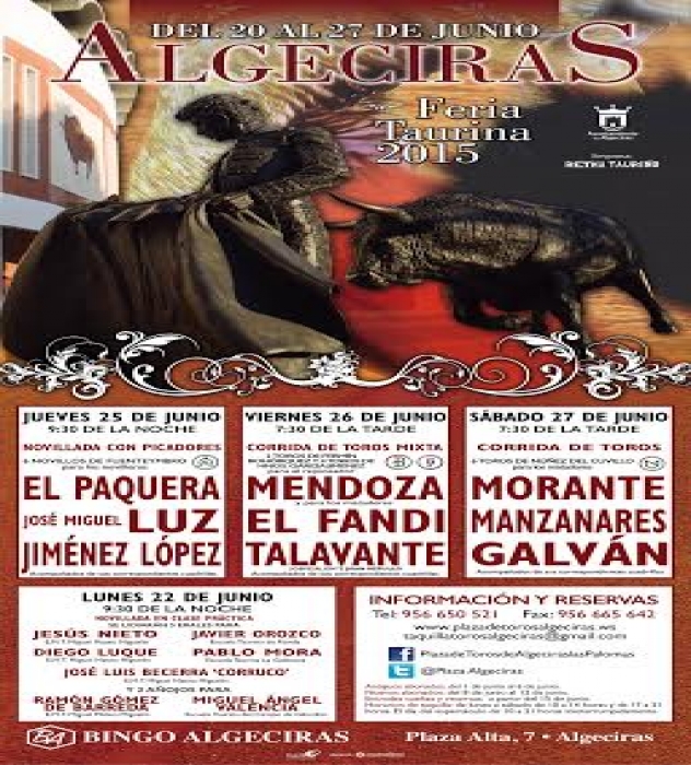 Bullfighting poster Algeciras 2015