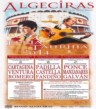 Bullfighting poster Algeciras 2014