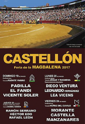 Cartel CARTEL DE  TOROS CASTELLON 2017