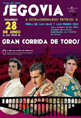 Bullfighting poster Segovia 2015