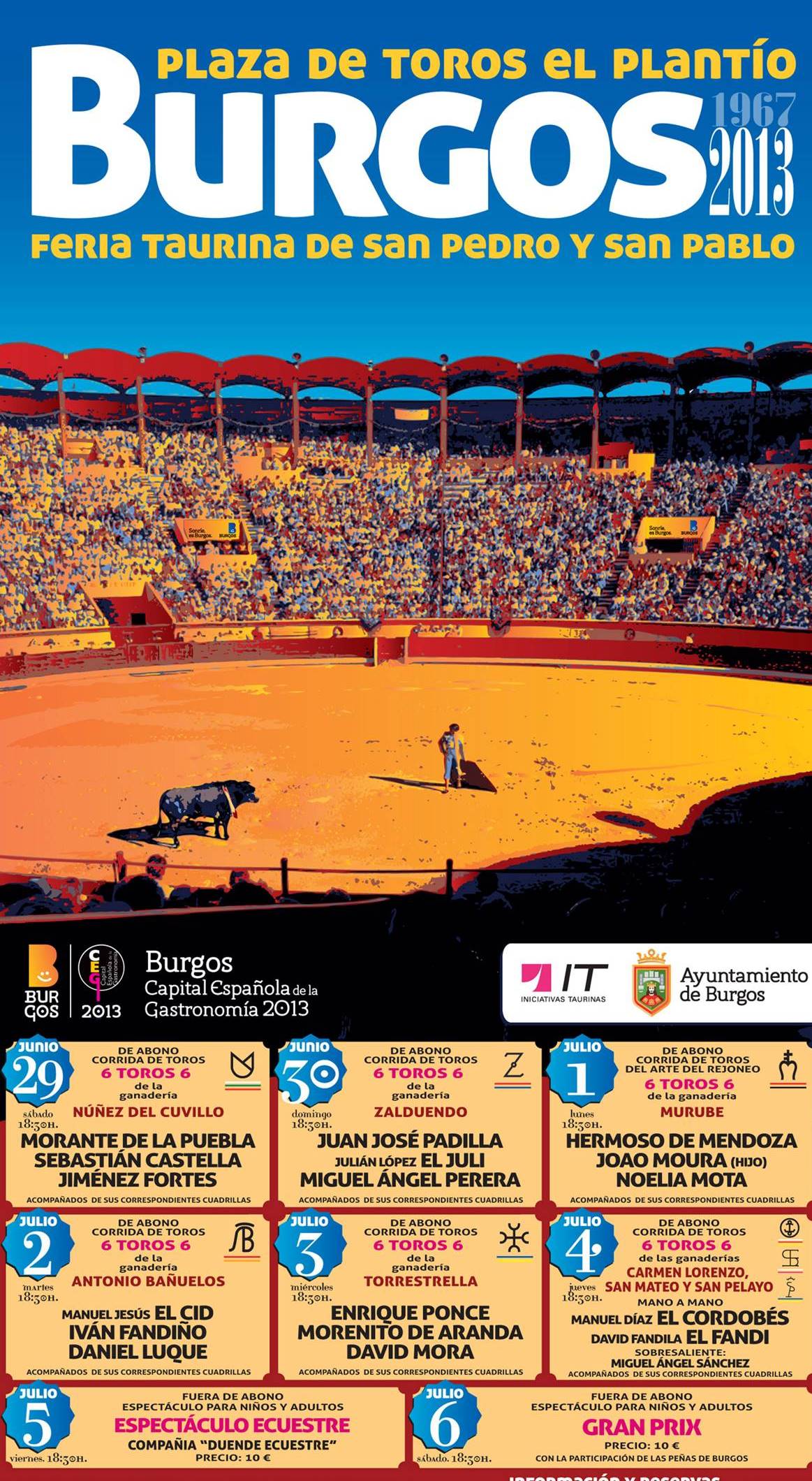 Bullfighting poster Burgos 2013